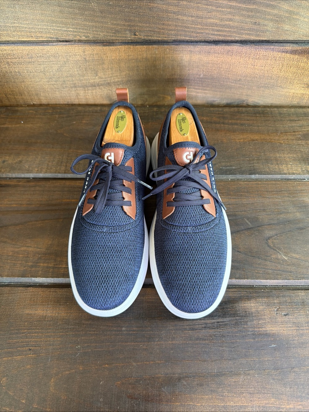 Cole Haan GrandSport Journey Navy Blue Knit Oxford Sneakers Shoes Men Size 10 M